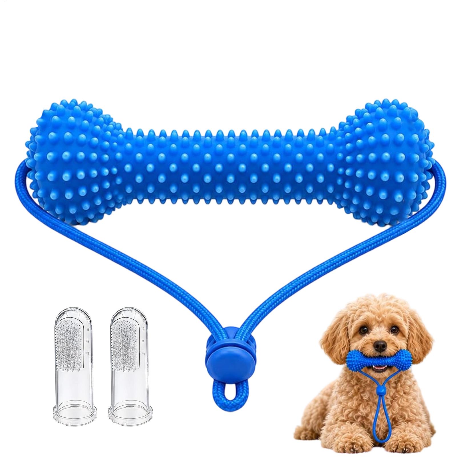 Teeth Cleaning Dog Chew Bone - Dog Teeth Cleaning Toy Rubber Pet