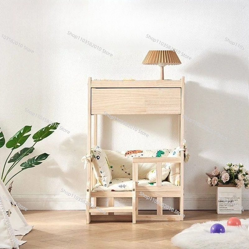 Solid Wood Double-Layer Pet Be - Pet Beds review and price