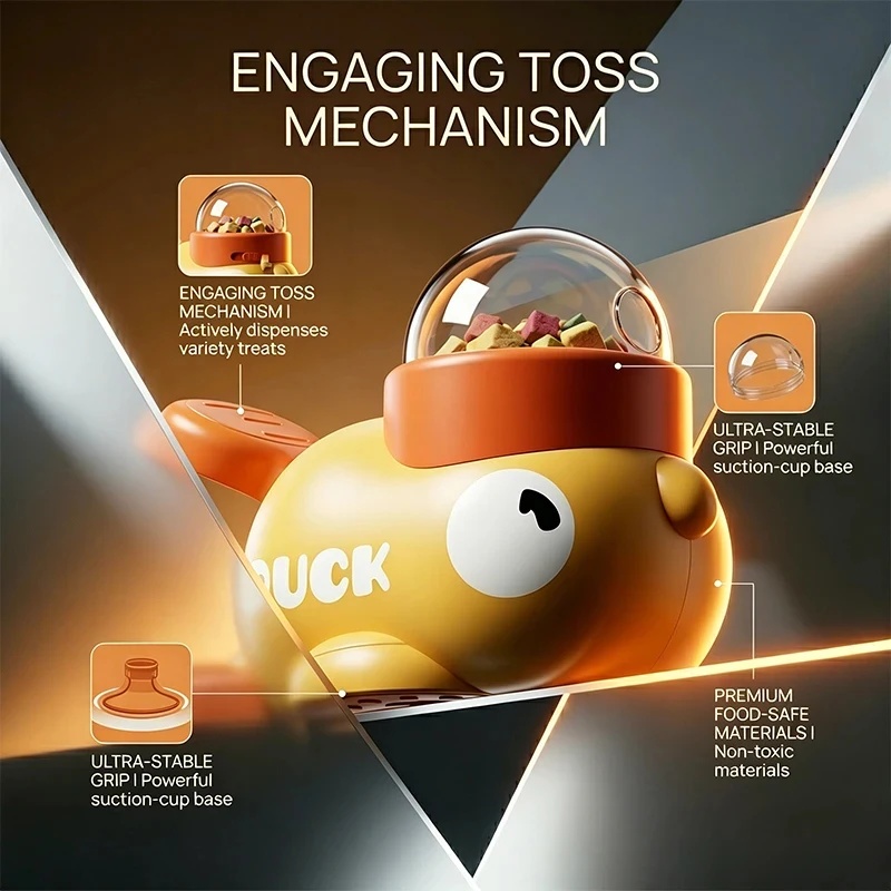 Interactive Yellow Duck Dog Fe - Dog Puzzle Feeder Toy review and price