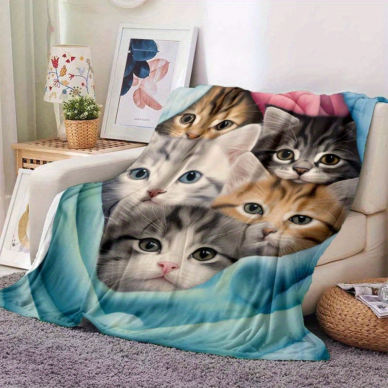 VIKAMA Cute Kittens Fleece Bla - Pet Beds review and price