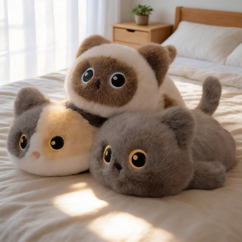 Cute Lying Siamese Cat Plush D - Cat Toys review and price