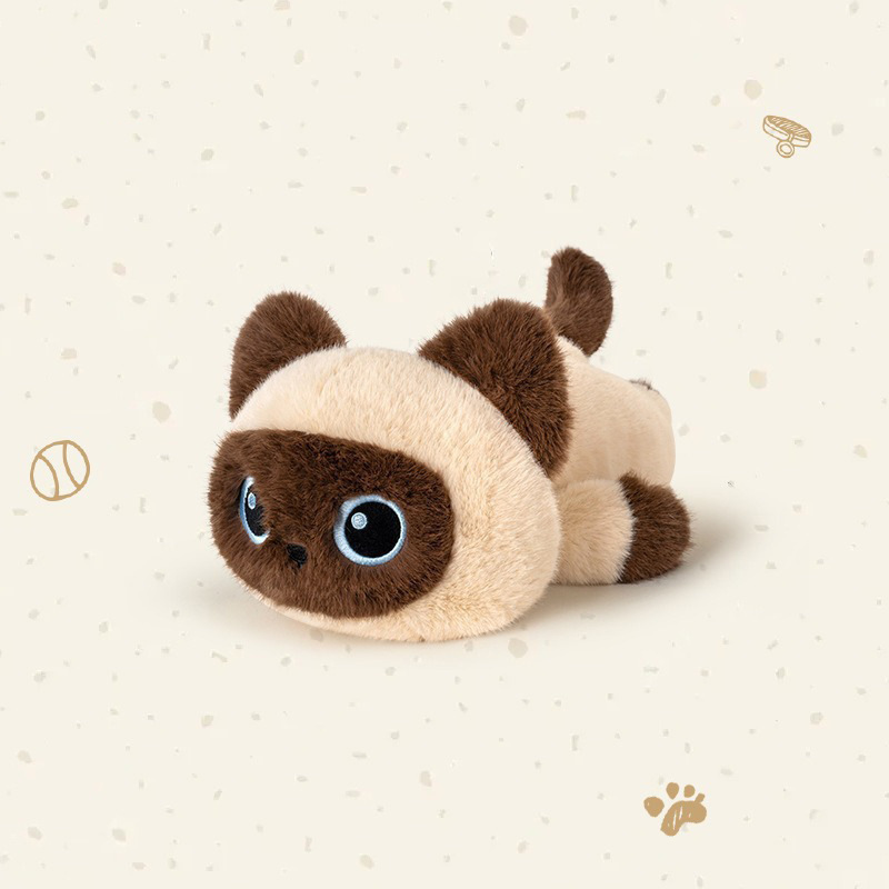 Cute Lying Siamese Cat Plush D - Cat Toys review and price