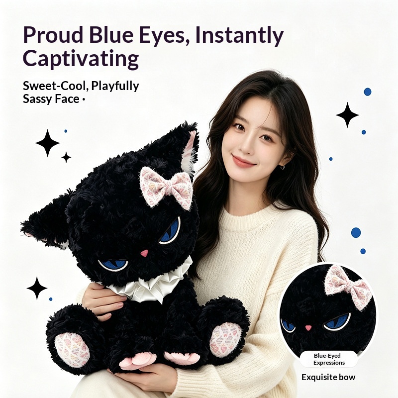 Black Cat Plush Toy Blue Eye S - Cat Toys review and price
